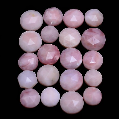 #ad Pink Opal Loose Gemstones 9mm 13mm Round Shape Faceted Rose Cut Cabs For Jewelry $84.99