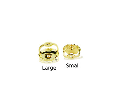 #ad 14k Yellow or White Gold Screw Back Screwpost Earring Replacement Backing by PC $17.57
