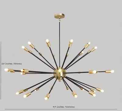 #ad #ad Gorgeous Statement Mid Century Sputnik 36Brass Chandelier Vintage Ceiling Light $711.11