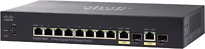 #ad Cisco SG350 10MP K9 NA Systems 10mp 10 port Gigabit Managed Switch $248.00