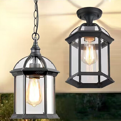 #ad Outdoor Pendant Lighting Garden Lamp Porch Chandelier Light Yard Ceiling Lights AU $123.00