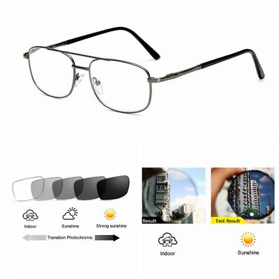 #ad Photochromic Oversize Alloy Metal Pilot Reading Glasses 25 50 75 125 600 $16.99