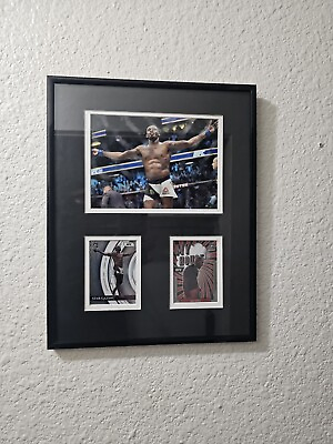 #ad Ufc Framed Jon Jones Photo And 2 Trading Cards. 11x14in $40.00