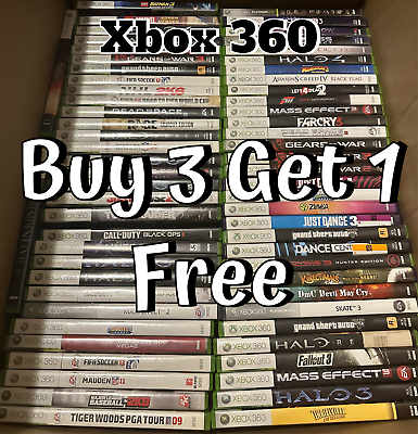 #ad Buy 3 Get 1 FREE📦 Microsoft Xbox 360 Games Tested amp; Resurfaced Lot $2.95