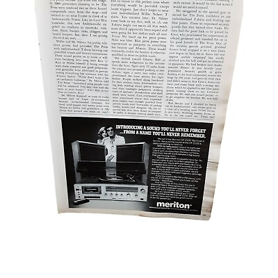 #ad 1976 Meriton Stereo Original Ad Vintage $4.99
