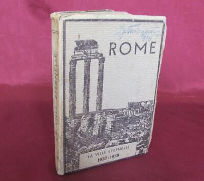 #ad 1937 38 ANTIQUE ROME TOURIST DIRECTORY amp; MAPS OF CITY SIGHTS MUSEUMS $33.60