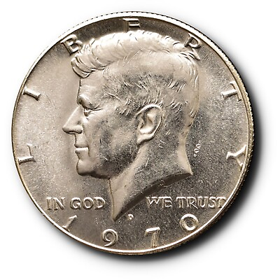 #ad 1970 D Kennedy Half Dollar 40% Silver 50C Choice Uncirculated $18.95