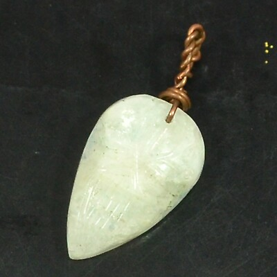 #ad White Moonstone Cabochon Carving Wire Wrap Pendant Elegant Handcrafted Jewelry $6.99