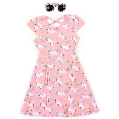 #ad Girls Pink Dress Sunglasses Holiday Dress RMLA Unicorn Dress Sizes 2T 6 6X $2.00