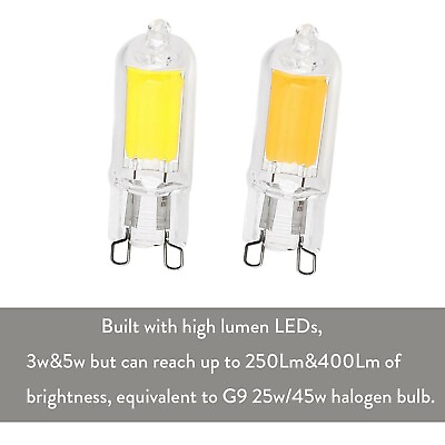 #ad Mini G9 COB LED Bulbs Glass Shade Lamp Replace Halogen Lamp 3W 5W Crystal Lamp $2.64