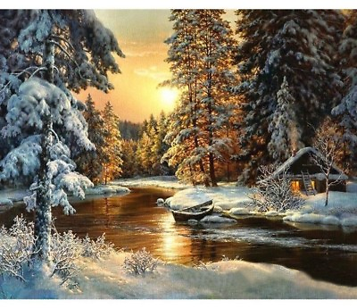 #ad Paint By Numbers Adults Sunset River DIY Painting Kit 40x50CM Canvas $13.30