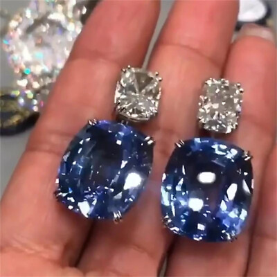 #ad Fashion Wedding Jewelry 925 Silver Drop Earring Cubic Zircon Women Gifts A Pair C $3.75