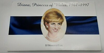 #ad 1997 Marshall Islands $5 Coin quot;Diana Princess of Walesquot; in Pres. Folder $10.95
