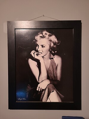 #ad Hollywood Beauty MARILYN MONROE STUNNING PORTRAIT STYLISH POSE 1960s 24x19x2 $40.00
