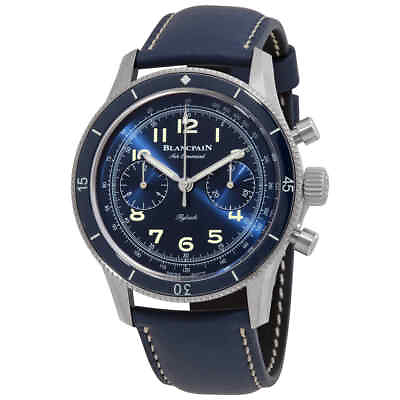#ad Blancpain Air Command Chronograph Automatic Blue Dial Men#x27;s Watch AC02 12B40 63B $17116.00