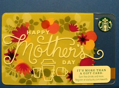 #ad STARBUCKS CARD 2013 quot;HAPPY MOTHER#x27;S DAYquot; GET THIS FOR MOM THOUGHTFUL 🤱 $1.25