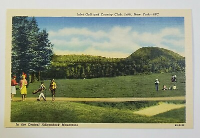 #ad Inlet Golf Country Club Adirondacks Inlet N.Y. Post Card Unposted #8FC $5.94