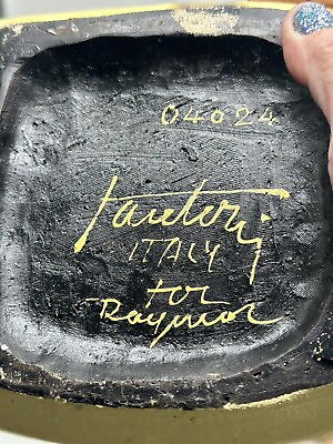 #ad Signed Marcello Fantoni Pottery Italian Drip Lava Glaze Vase For Raymor Italy $567.00