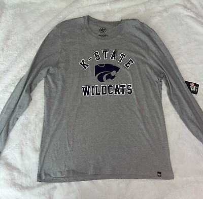 #ad NWT Men#x27;s XL Kansas State Wildcats Grey Long Sleeve T Shirt $26.00
