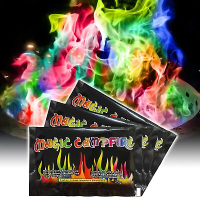 #ad HGD 25 Pack Magic Campfire Fire Color Changing Packets Fire Pit Fire Color ... $14.99