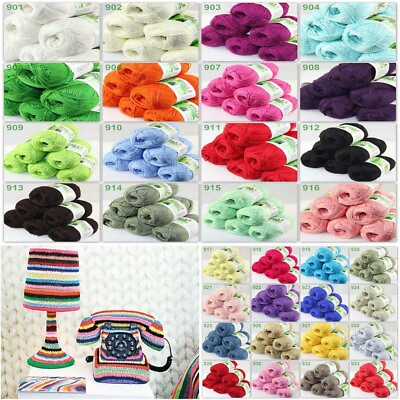 #ad Sale 9Skeins X 50gr Super Soft Bamboo Cotton Baby Hand Knitting Crochet Yarn $33.79