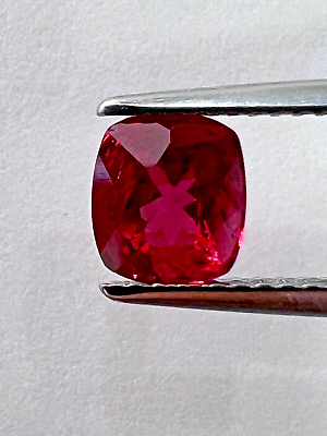 #ad BURMA RED SPINEL UNHEAT CUSHION 6X6.7 CTS 1.08 . GORGEOUS COLLECTION $864.00
