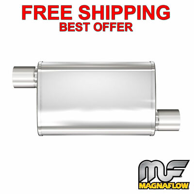 #ad MagnaFlow XL 3 Chamber Stainless Steel Turbo Muffler 2.25quot; O O 13235 $134.00