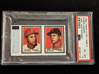 #ad 1962 Topps Stamp Panels Carl Yastrzemski Ruben Amaro PSA 6 EX MT $105.55
