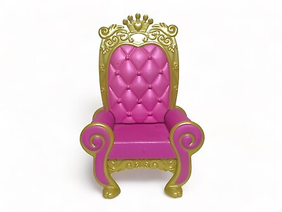 #ad Disney Princess Dream Castle Pink Throne Chair Dollhouse Furniture Doll Piece $8.96