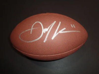 #ad Julian Edelman New England Patriots Autographed Wilson Football GA coa $200.00