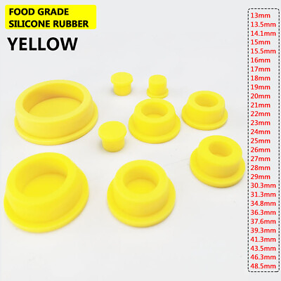 #ad Yellow 13mm 50mm Silicone Rubber Blanking Plugs Pipe End Caps Stopper Food Grade $81.65