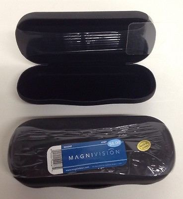 #ad Lot of 2 Magnivision #287 Black Eyeglasses Sunglasses Protective Hard Case NEW $9.99
