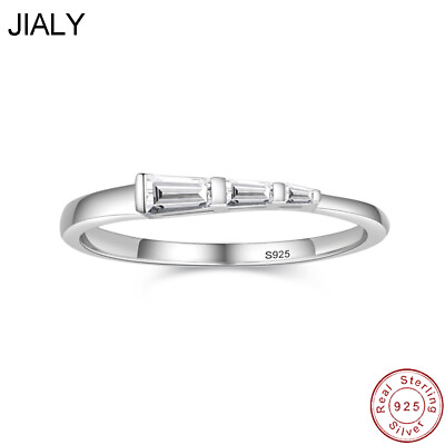 #ad JIALY European CZ S925 Sterling Silver Stackable Ring For Women Valentine#x27;s Day $12.87