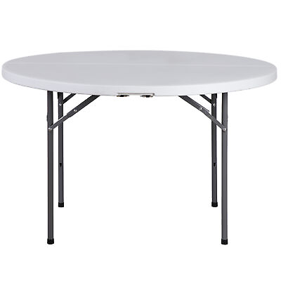 #ad Multipurpose 4ft Round Card Table Garden Yard Beach Indoor Home Lunch Dinner $75.58