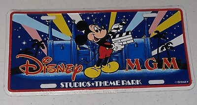 #ad New amp; Sealed Vintage Disney Mickey MOUSE LICENSE PLATE MGM Studios Theme Park $14.99