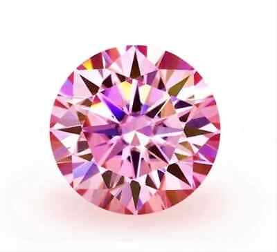 #ad 16ct Natural Diamond Pink Round Cut D Grade VVS1 1 Free Gift $459.00