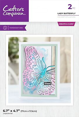 #ad Crafter#x27;s Companion Metal Die 5quot;X7quot; Lady Butterfly $18.35