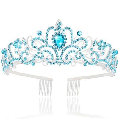 #ad Tiaras and Crowns for Women Blue Crown Crown for Girls Princess Crown and Tia... $20.10