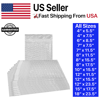 #ad BUBBLE OUT BAGS PROTECTIVE WRAP POUCHES 4x5.5 4x7.5 6x8.5 7x8.5 10x15.5 12x15.5 $463.86