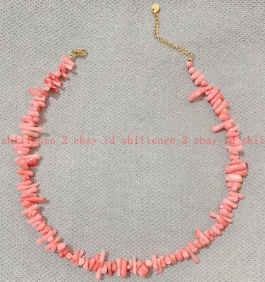 #ad Neue Schöne Natürliche 3 10mm Rosa Koralle Unregelmäßige Chip Halskette 16 28quot; EUR 4.04