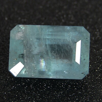 #ad 5.03Cts Genuine Unheated Earth Mined Aquamarine Emerald Cut Brazil Gemstone VDO $28.99