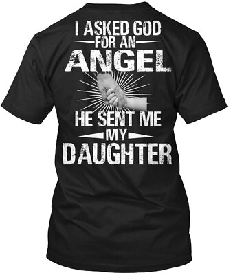 #ad Fathers Day Angel Daughter T Shirt Made in the USA Size S to 5XL $21.59