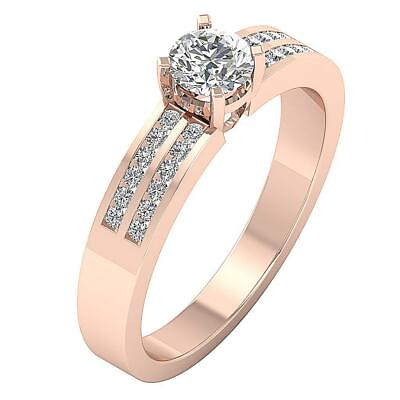 #ad Solitaire Anniversary Ring SI1 G 0.80 Carat Round Diamond 14K White Gold 5.00MM $1091.15