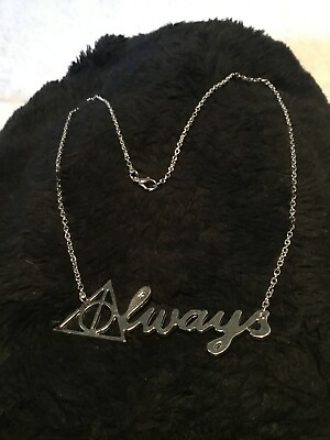 #ad Always Severus Snape Art necklace Harry Potter silver colour chain GBP 3.95