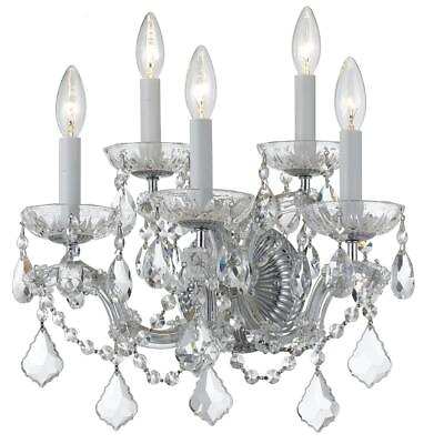 #ad Crystorama 4404 CH CL MWP Maria Theresa Wall Sconce Polished Chrome $275.80