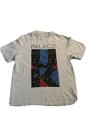 #ad Palace Grey UK Tri Ferg Tee XL EUC Big Graphic Logo $34.99