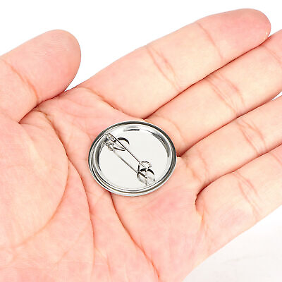 #ad 100pcs Blank Pin Button Safety Badge Emblem Medal Parts For Handicraft DIY BUN $18.44