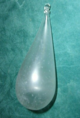 #ad ANTIQUE Large Chandelier Hand Blown Pear Shaped Smooth Glass HANGING PENDANT $20.00