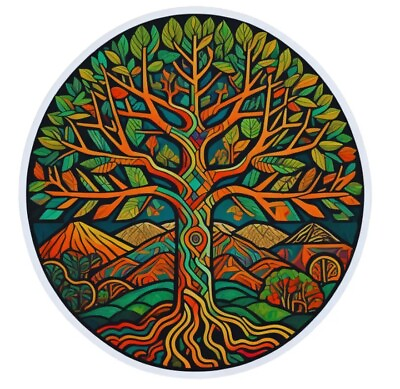 #ad Tree of Life Sacred Geometry Psychedelic Die Cut High Die Cut Sticker Waterproof $2.99
