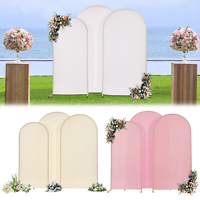 #ad Arch Backdrop Stand Gold Wedding Arch Stand Set of 3 for Ceremony Party $83.79